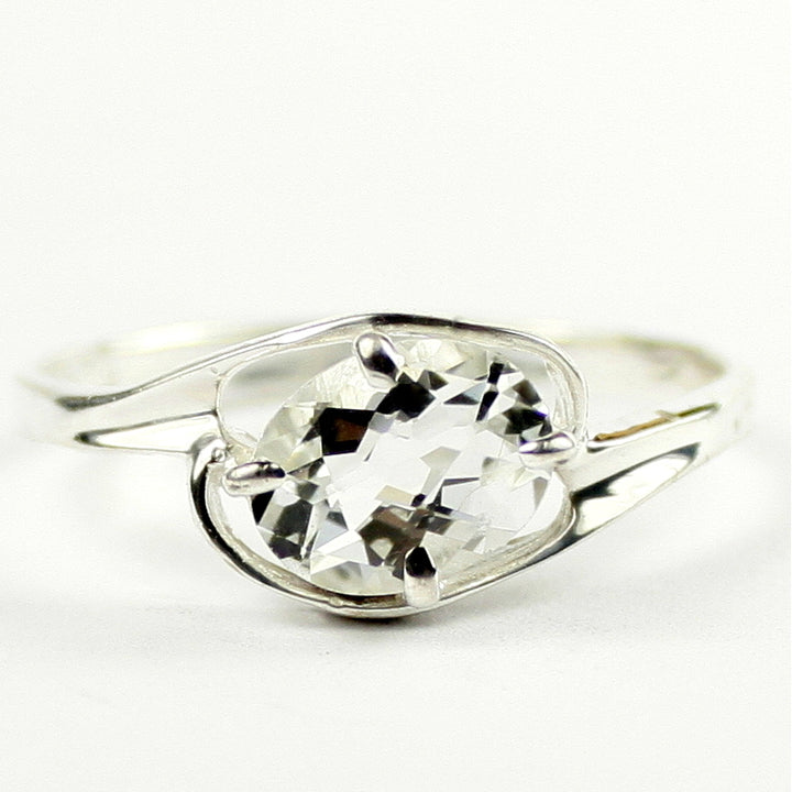 SR186 Silver Topaz 925 Sterling Silver Ring, Image 1