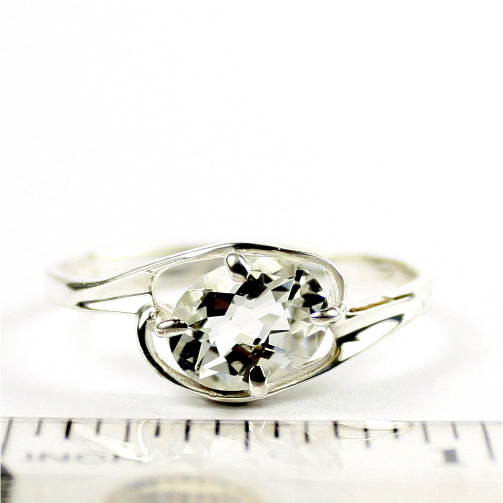 SR186 Silver Topaz 925 Sterling Silver Ring, Image 4