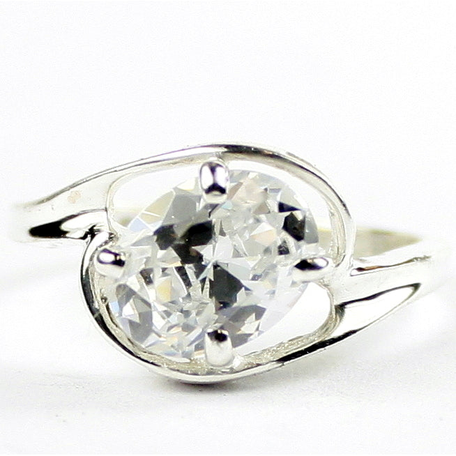 SR186 Cubic Zircona 925 Sterling Silver Ring, Image 1