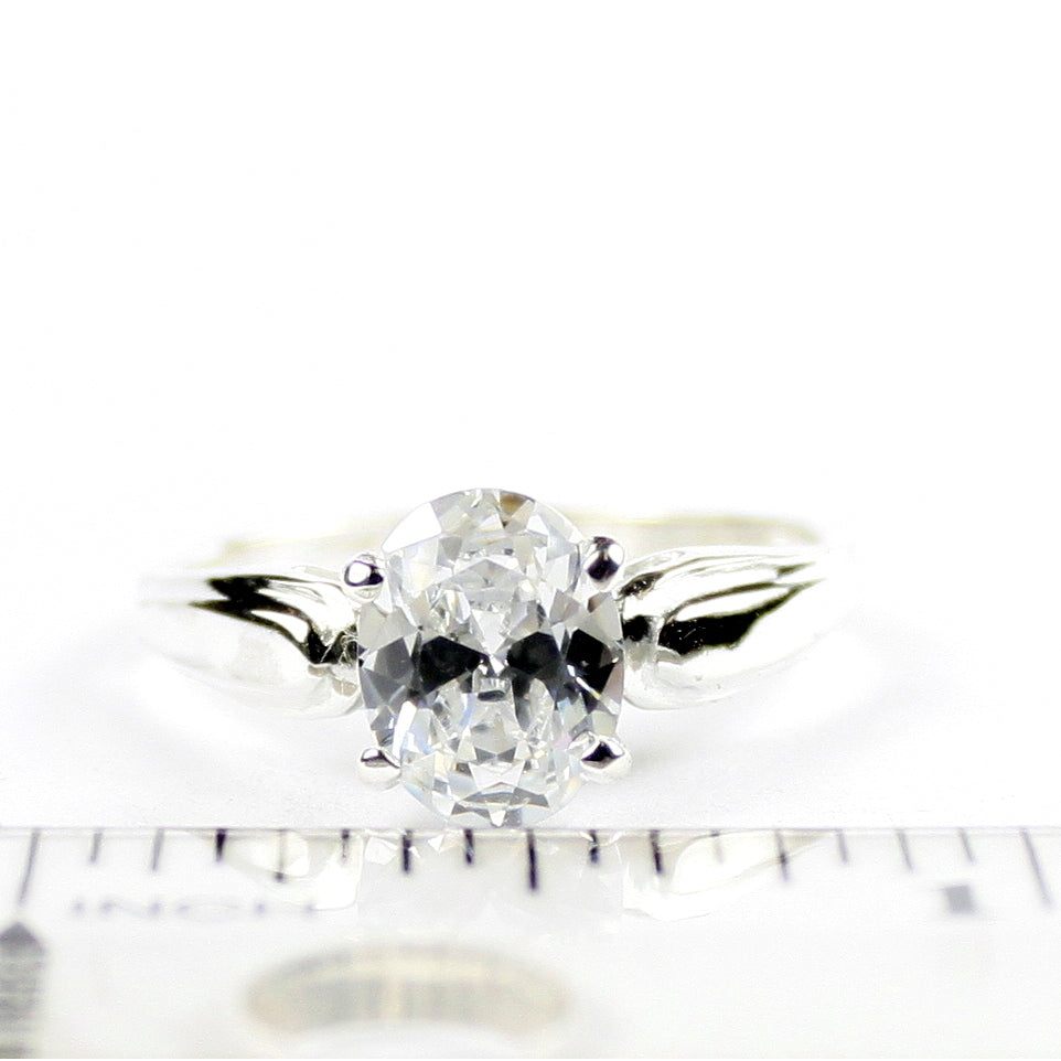 Sterling Silver Ladies Ring Cubic Zirconia SR058 Image 4