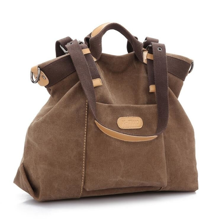 Retro Fashionable Hand-held Shoulder Messenger Bag Canvas Bag Image 4