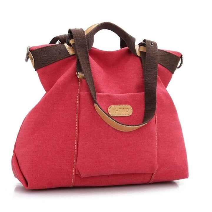 Retro Fashionable Hand-held Shoulder Messenger Bag Canvas Bag Image 2