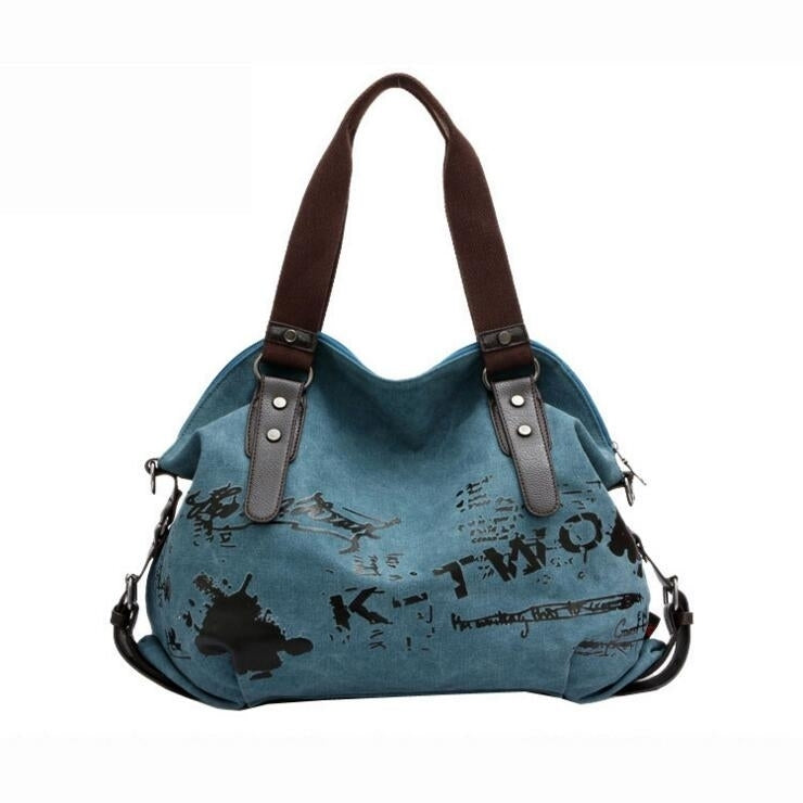 Large Capacity Fashionable Canvas Handbags Image 1