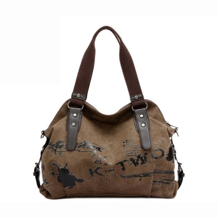 Large Capacity Fashionable Canvas Handbags Image 1