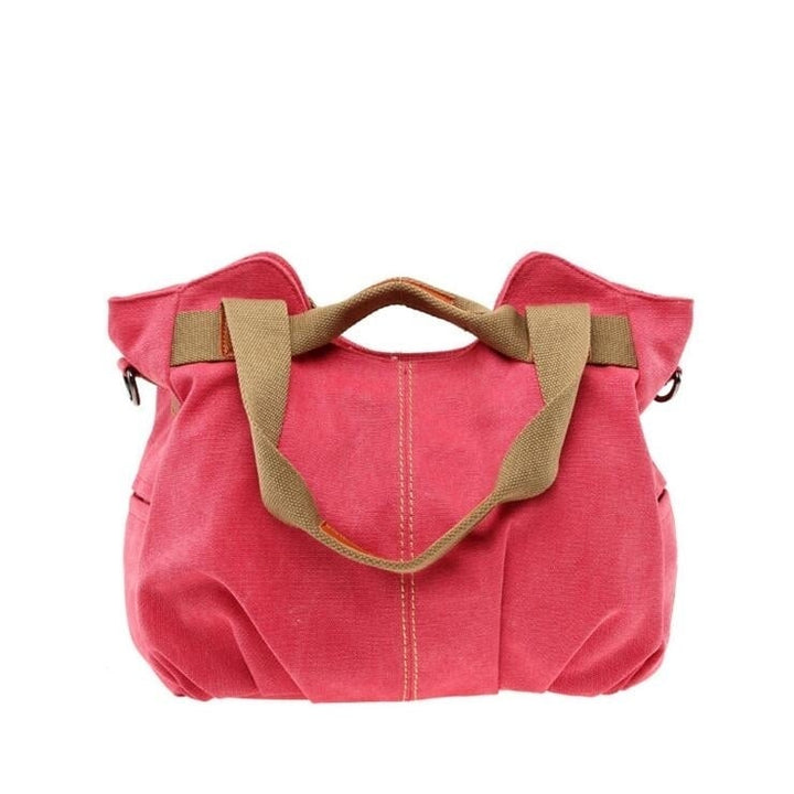 Casual Handle Shoulder Skew Canvas Bag Image 1