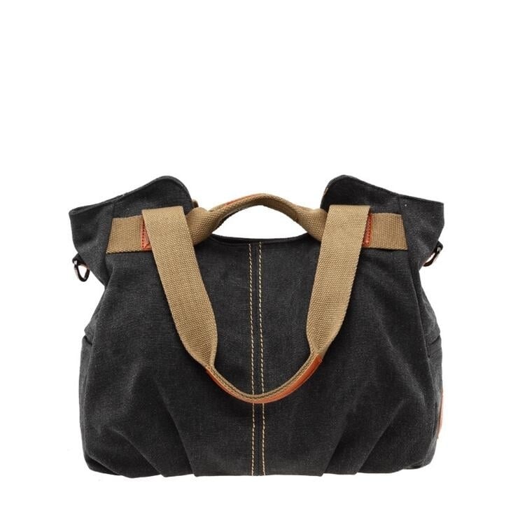 Casual Handle Shoulder Skew Canvas Bag Image 1