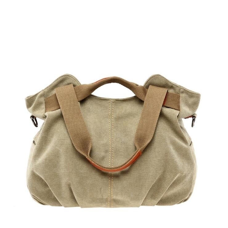 Casual Handle Shoulder Skew Canvas Bag Image 1