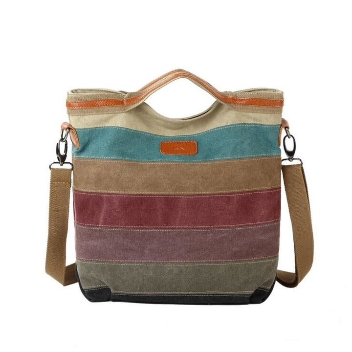 Color Stitching Canvas Bag Image 4