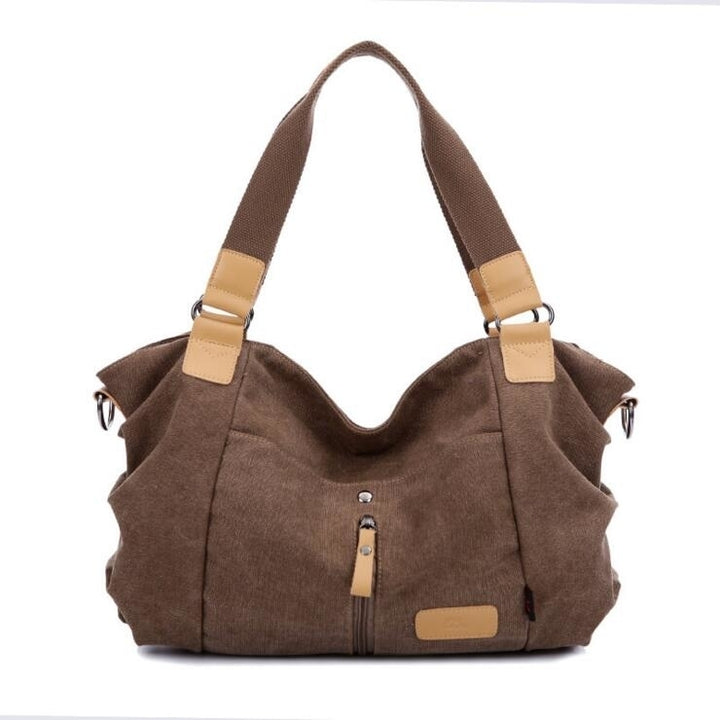 Handbag Shoulder Messenger Large Capacity Canvas Bag Image 4