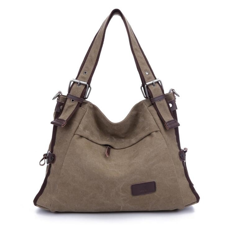 Handbag Shoulder Messenger Large Capacity Canvas Bag Image 3