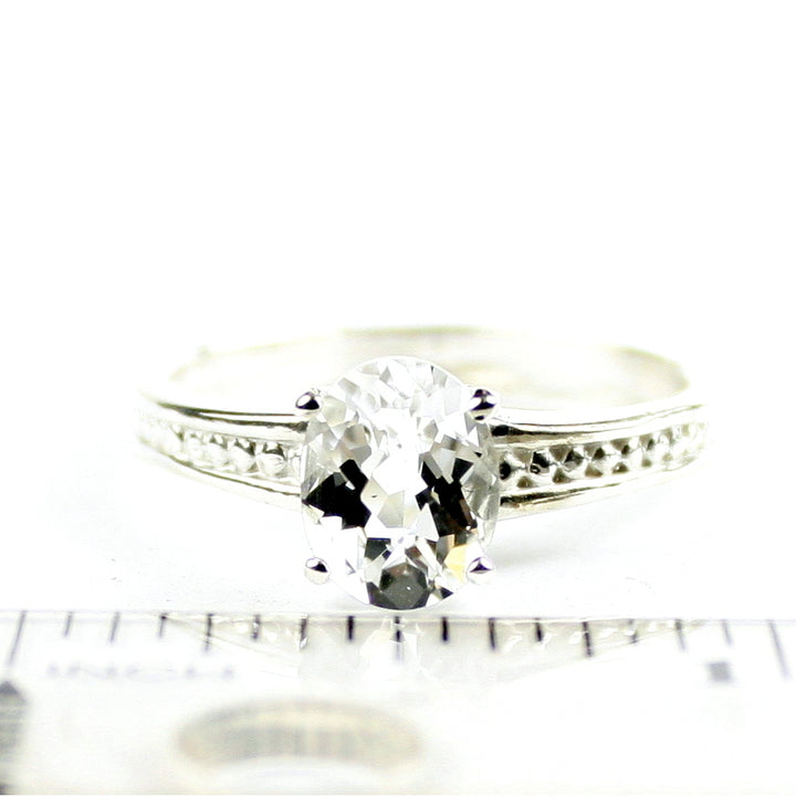 SR371 Silver Topaz 925 Sterling Silver Ladies Ring, Image 4