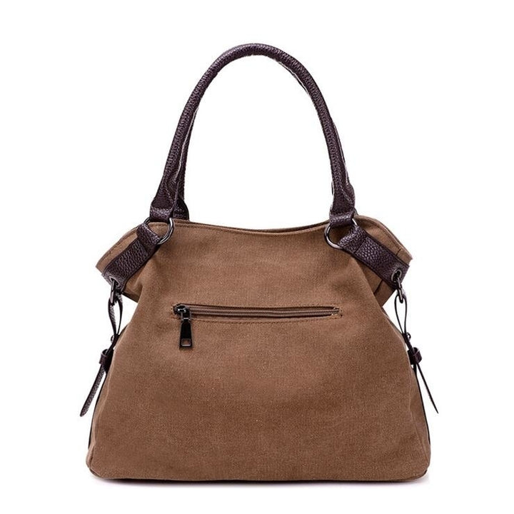 Large Capacity Simple Casual Canvas Bag Image 6