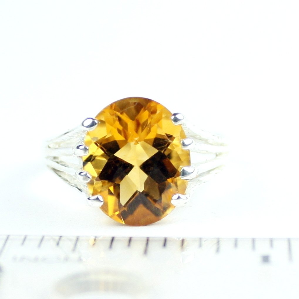 SR280 Citrine Sterling Silver Ring Image 4