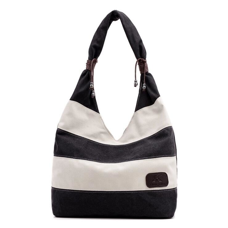 Striped Handbag Shoulder Bag Image 3