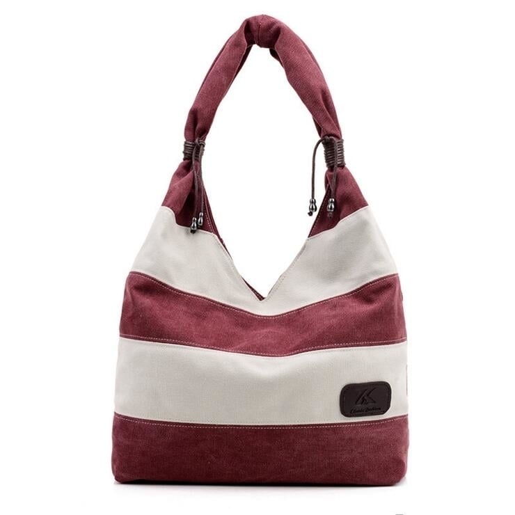 Striped Handbag Shoulder Bag Image 1