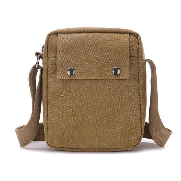 Multi-compartment Shoulder Canvas Bag Image 7