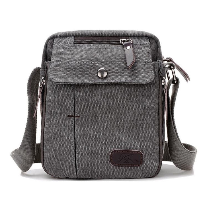 Multi-compartment Shoulder Canvas Bag Image 4