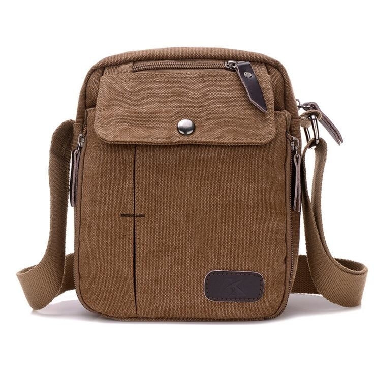 Multi-compartment Shoulder Canvas Bag Image 6