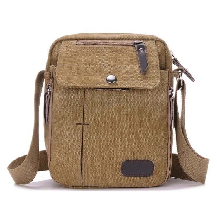 Multi-compartment Shoulder Canvas Bag Image 2