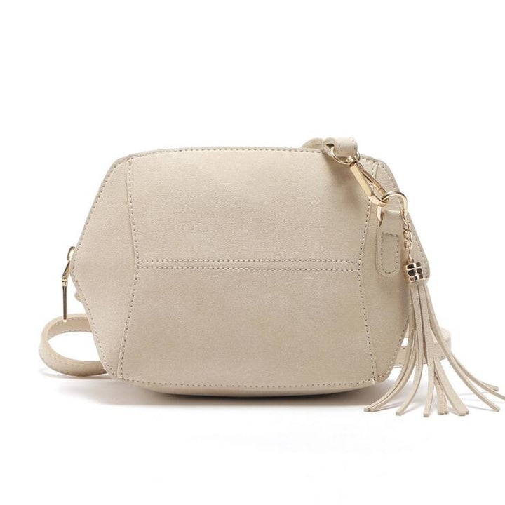 Simple Frosted Tassel Shoulder Bag Image 8