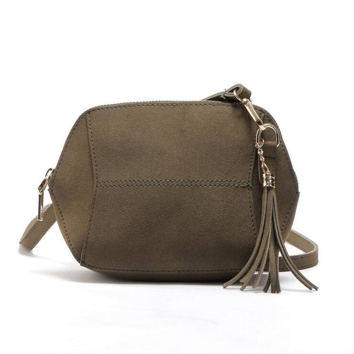 Simple Frosted Tassel Shoulder Bag Image 11