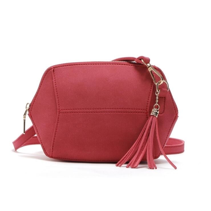 Simple Frosted Tassel Shoulder Bag Image 1