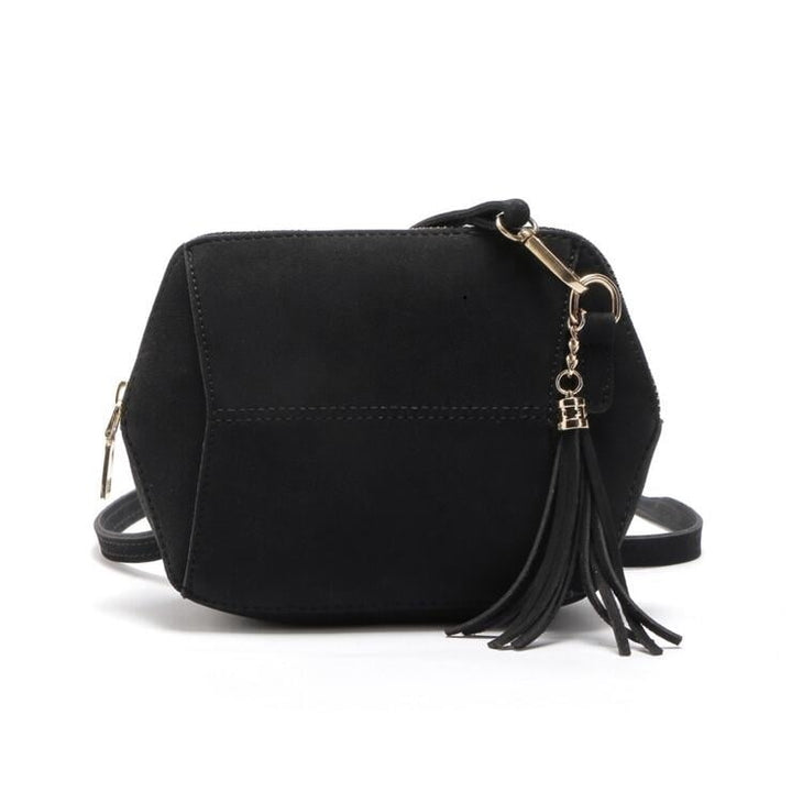 Simple Frosted Tassel Shoulder Bag Image 4