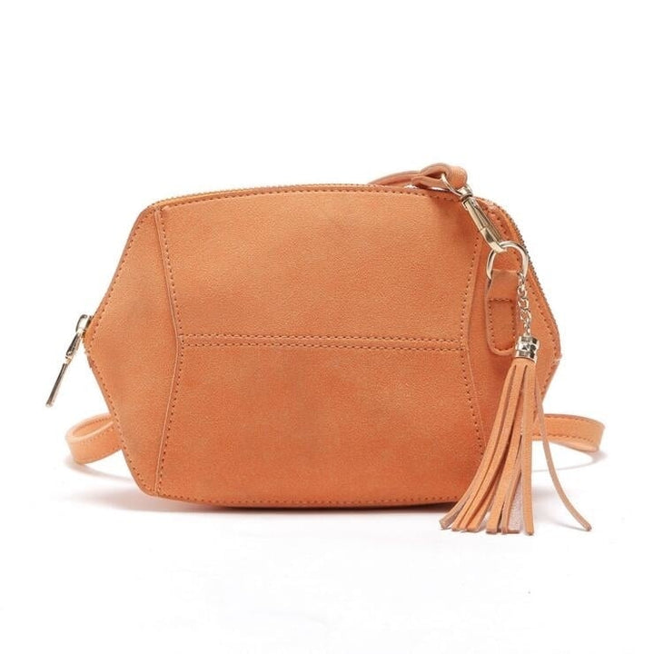 Simple Frosted Tassel Shoulder Bag Image 1