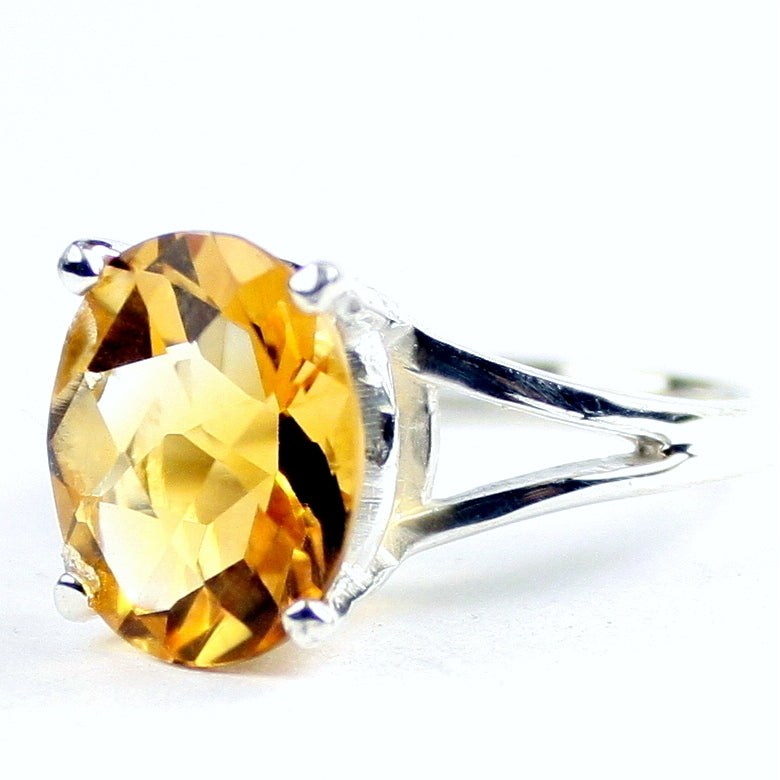 SR132 Citrine 925 Sterling Silver Ring, Image 2