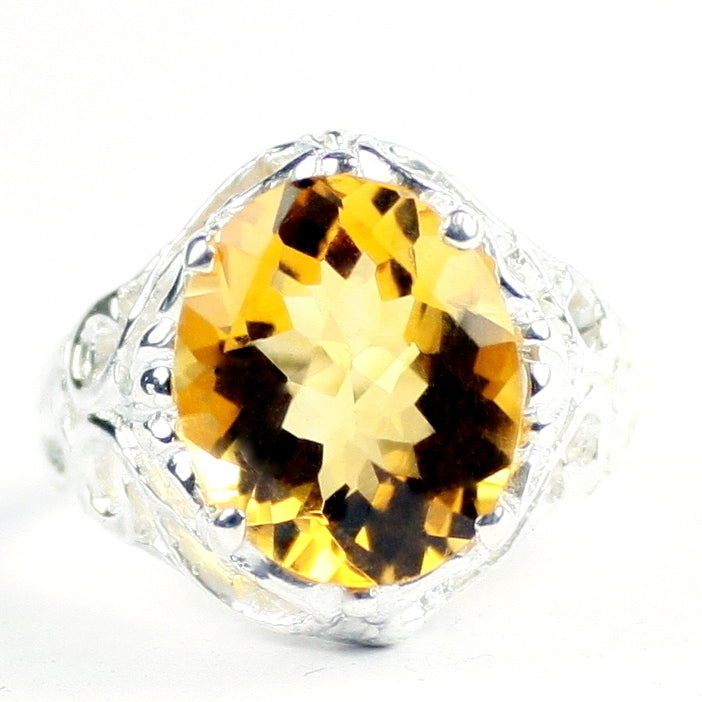 SR114 Citrine 925 Sterling Silver Ring, Image 1