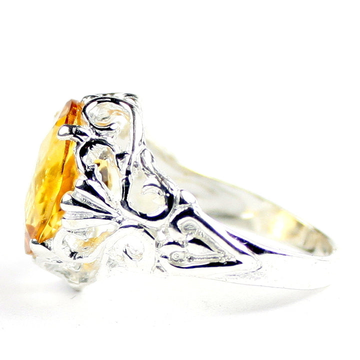 SR114 Citrine 925 Sterling Silver Ring, Image 3