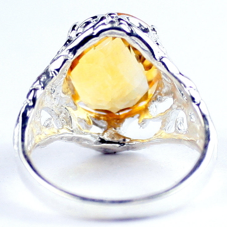 SR114 Citrine 925 Sterling Silver Ring, Image 4