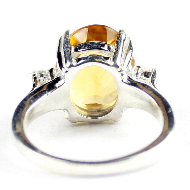 SR150 Citrine 925 Sterling Silver Ring Image 4