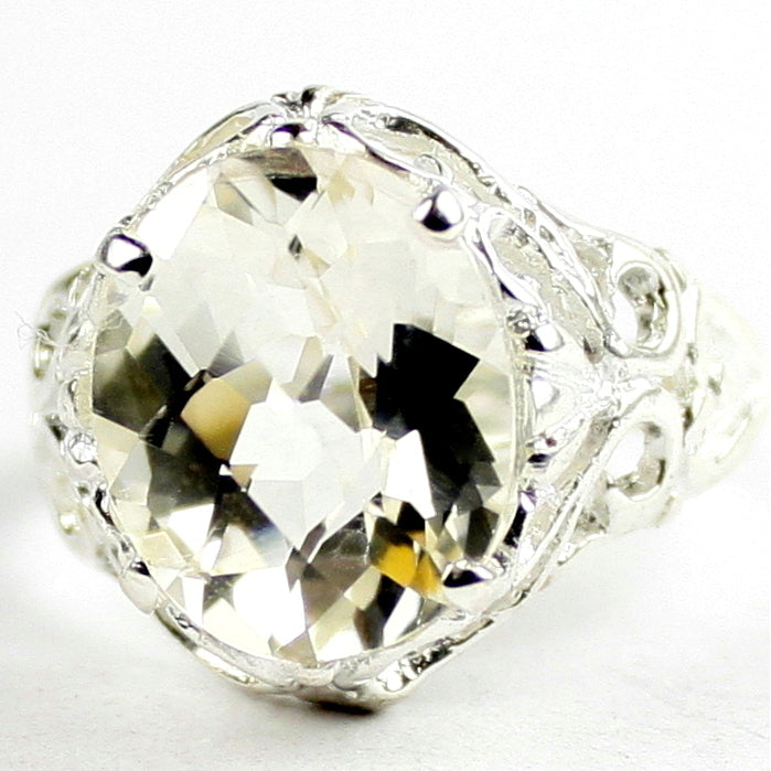 SR114 Silver Topaz 925 Sterling Silver Ring, Image 1