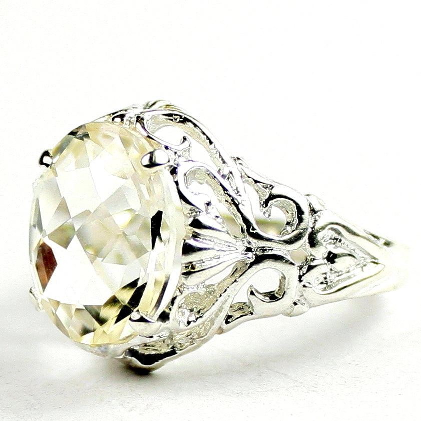 SR114 Silver Topaz 925 Sterling Silver Ring, Image 2