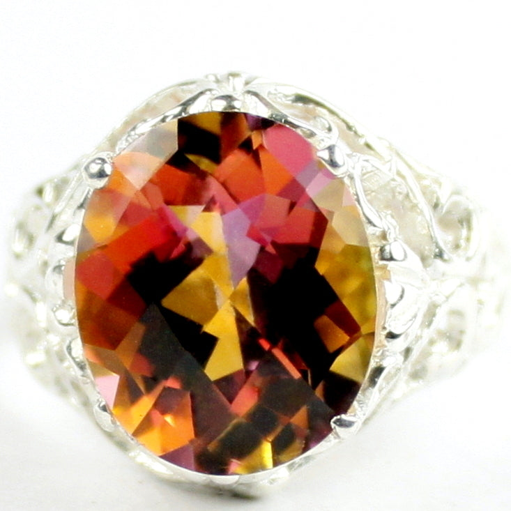 SR114 Twilight Fire Topaz 925 Sterling Silver Ring Image 1