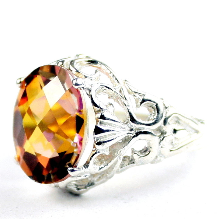 SR114 Twilight Fire Topaz 925 Sterling Silver Ring Image 2