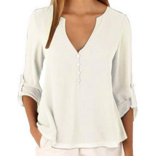 Simple Sophisticated Blouse in 5 Colors Image 1