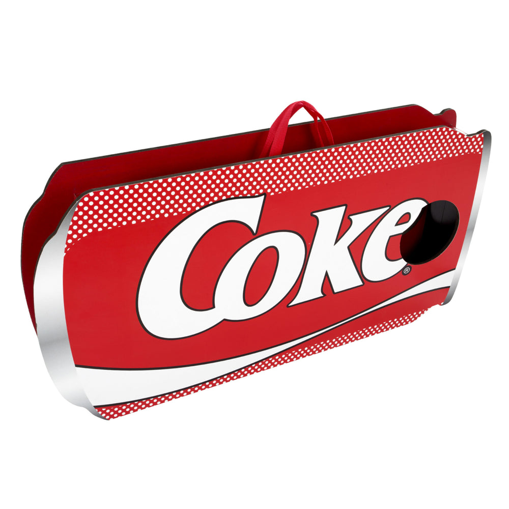 Coca Cola Can Corn Hole Bean Bag Toss Backyard Game with Handles Portable Image 2