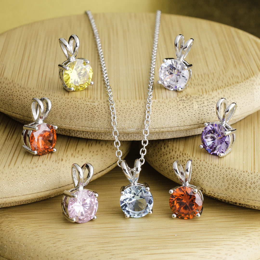 7 Pack Genuine Gemstone Drop Necklace giftboxed Image 1