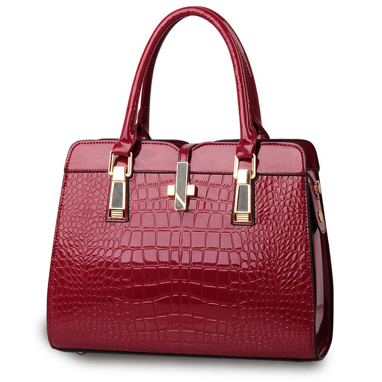 Fashion Crocodile Pattern Handbag Shoulder Bag Image 2