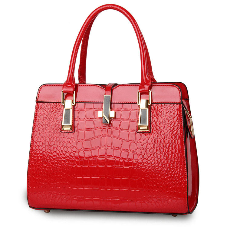 Fashion Crocodile Pattern Handbag Shoulder Bag Image 10