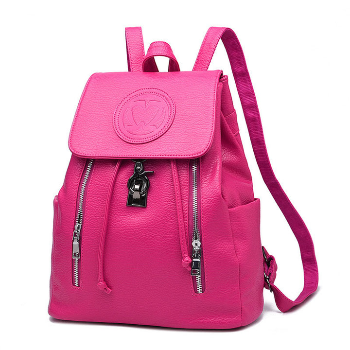 Embossed Fashion Casual Backpack Image 6