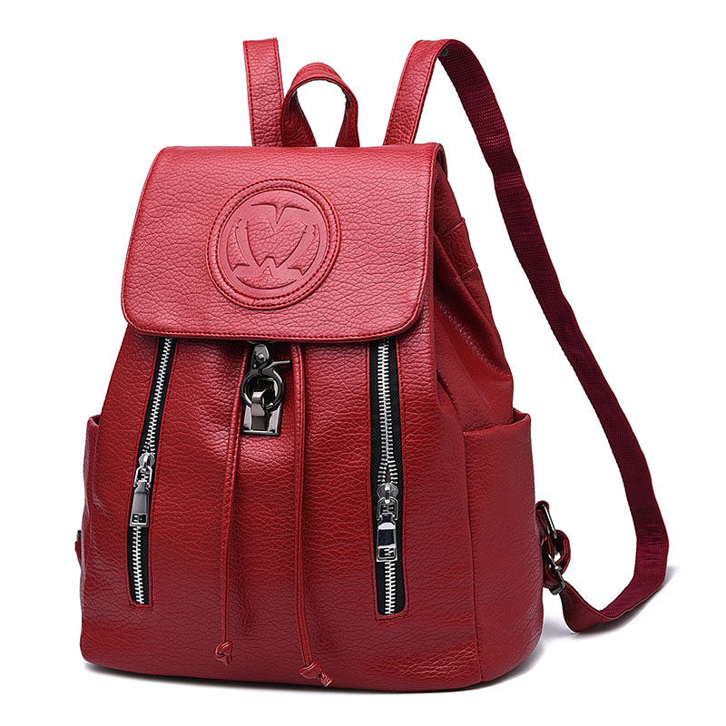 Embossed Fashion Casual Backpack Image 3