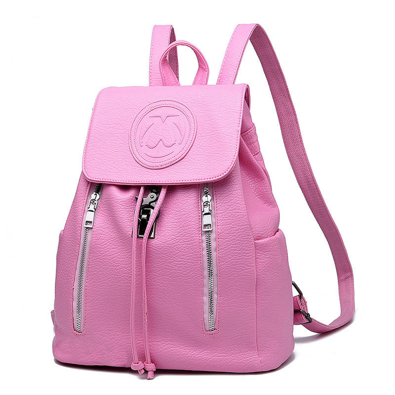 Embossed Fashion Casual Backpack Image 4