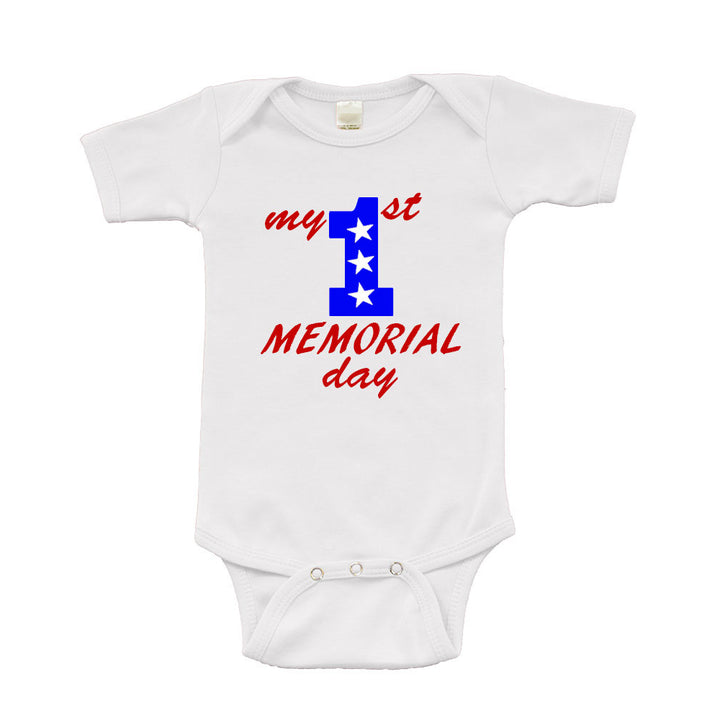 Infant Short Sleeve Onesie - My 1st Memorial Day Image 1