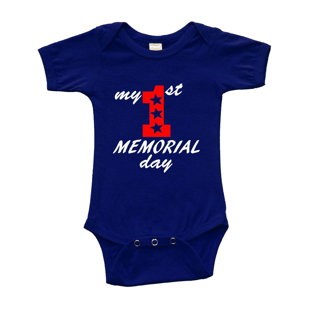 Infant Short Sleeve Onesie - My 1st Memorial Day Image 3