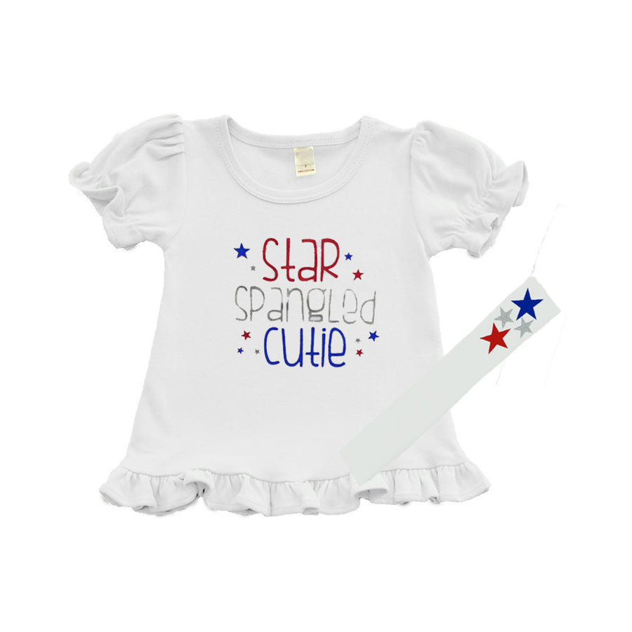 Girls Patriotic Outfit - Star Spangled Cutie Image 1