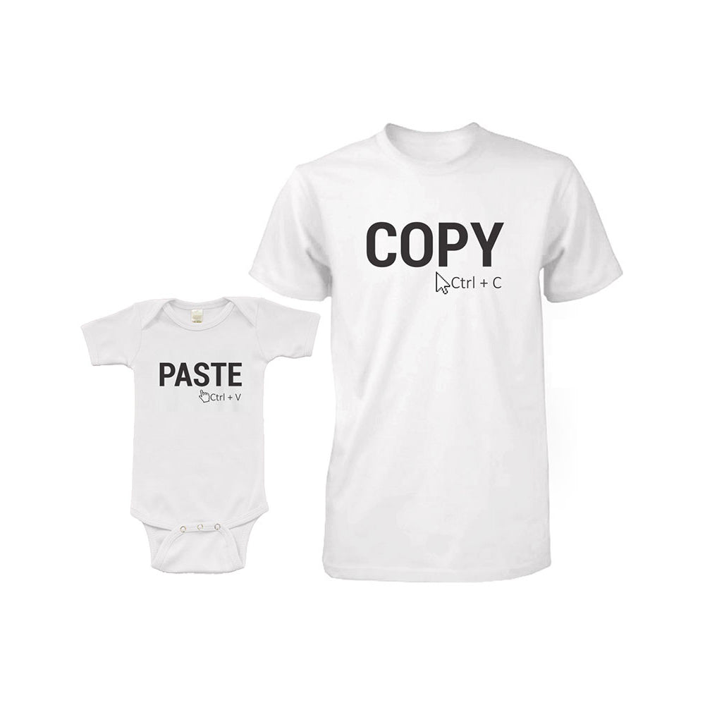 Matching Set - Copy + Paste - Short Sleeve Infant Onesie and Adult T-Shirt Image 1