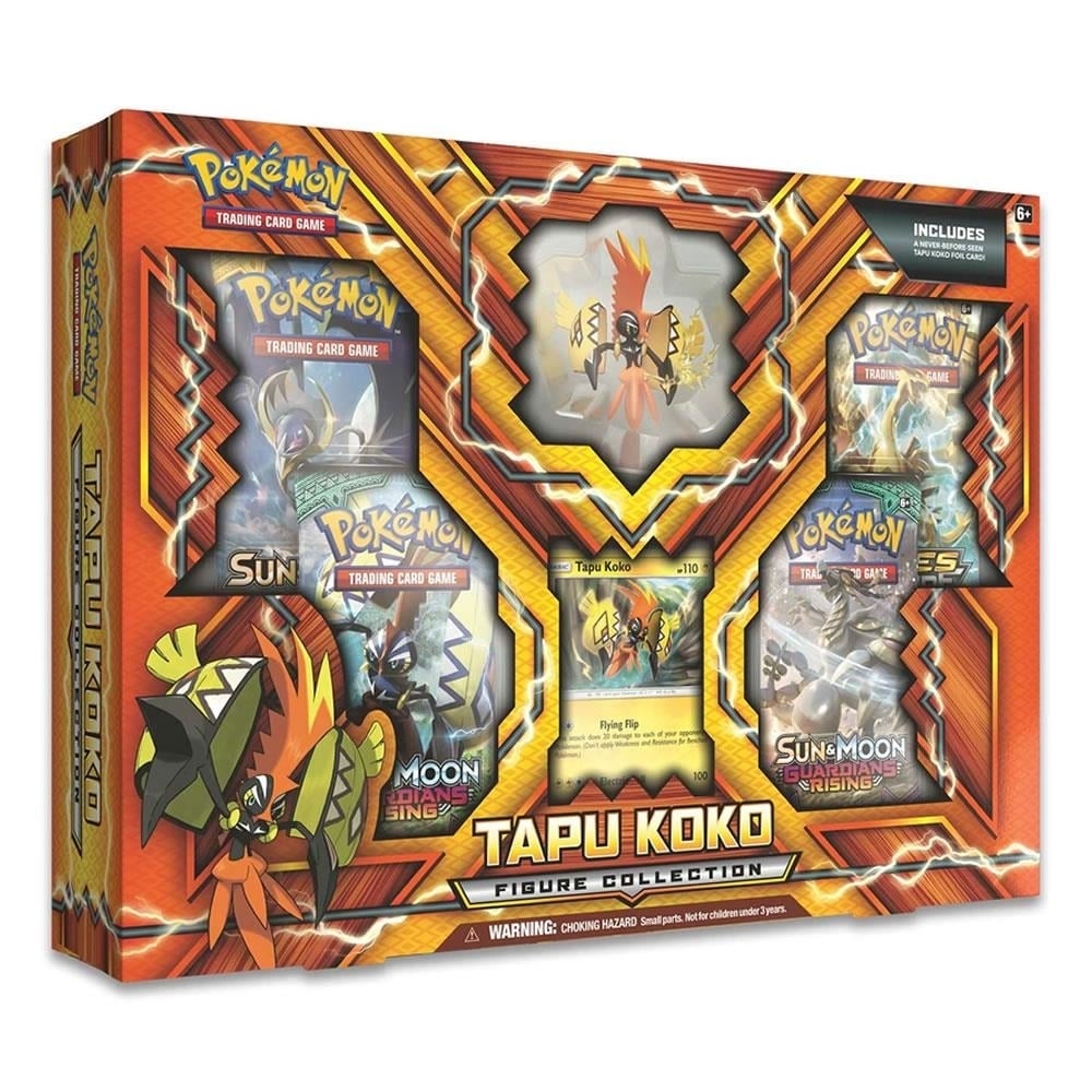 Pokemon TCG Tapu Koko Figure Collection Trading Card Game Booster Packs Set Image 1